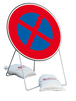 Panneau Arrêt interdit B6D 850 mm classe T1 + PIED - TALIAPLAST - 524008