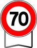 B14 850 C2 LIMITATION DE VITESSE 70KM/H TALIAPLAST - 524114