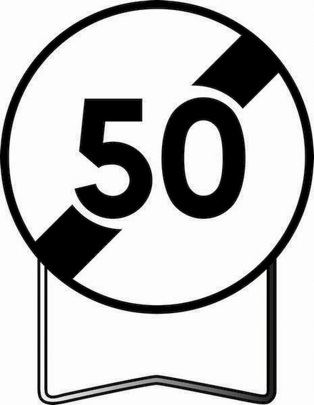 B33 850 C2 FIN DE LIMITATION DE VITESSE A 50KM/H TALIAPLAST - 524122