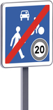 Panneau permanent B53 700 c2 fin d'une zone de rencontre permanent ce TALIAPLAST - 524363