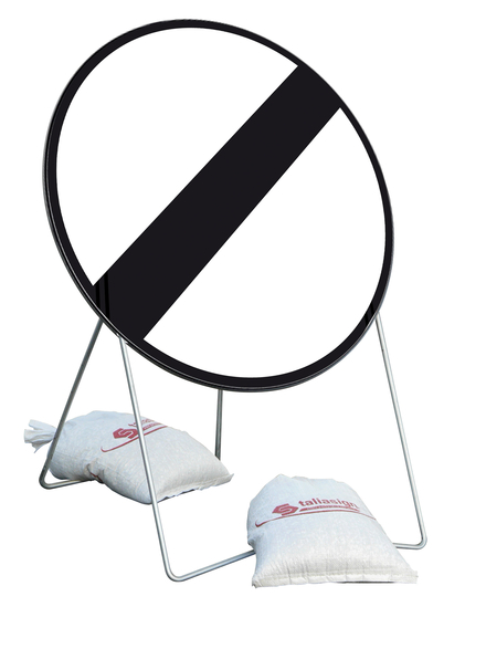 Panneau de fin d'interdiction B31 650 mm classe T1 + PIED - TALIAPLAST - 524420