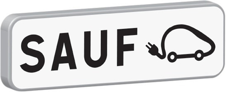 Panneau de signalisation Réservé aux véhicules électriques TALIAPLAST - 525024