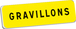 Panonceau GRAVILLONS KM9 classe T1 900 x 250 TALIAPLAST - 525212