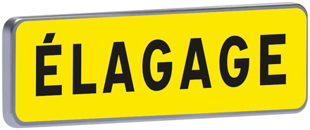 Panneau temporaire Km9 700 c2 jaune élagage TALIAPLAST - 525409