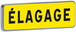 Panneau temporaire Km9 700 c2 jaune élagage TALIAPLAST - 525409