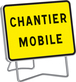 Panneau KC1 ' CHANTIER MOBILE ' classe T1 + PIED - TALIAPLAST - 525615
