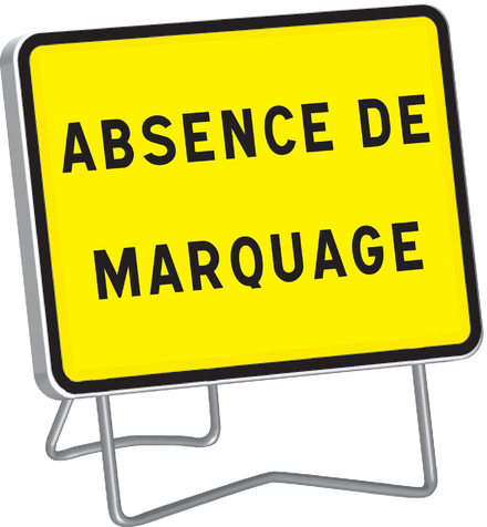 Panneau temporaire Kc1 c2 absence de marquage TALIAPLAST - 525721