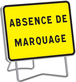 Panneau temporaire Kc1 c2 absence de marquage TALIAPLAST - 525721