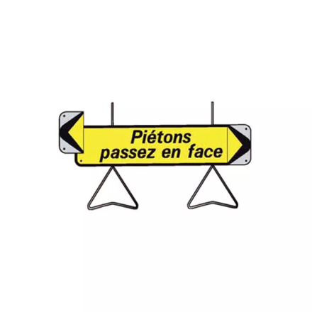 Panneau de déviation temporaire TALIAPLAST 'Piétons passez en face' - 526002