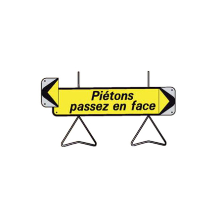 Panneau de déviation temporaire TALIAPLAST 'Piétons passez en face' - 526012
