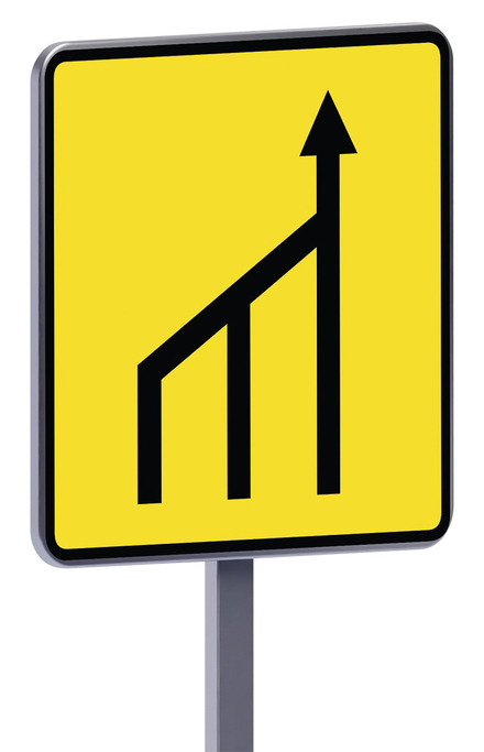 Panneau temporaire Kd10b ex.1 changement de trajectoire 900x900 t1 TALIAPLAST - 526207