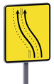 Panneau temporaire Kd8 ex.1 changement de trajectoire 900x900 t1 TALIAPLAST - 526221