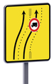 Panneau temporaire Kd8 ex.2d changement de trajectoire 900x900 c2 TALIAPLAST - 526327