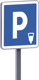 Panneau permanent C1c 500x500 c1 lieu aménagé pour le stationnement payant TALIAPLAST - 528102