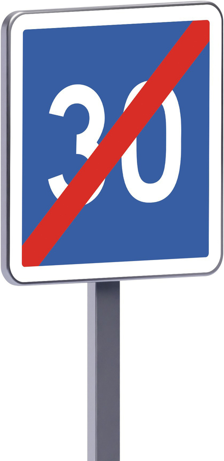 Panneau permanent C4b 500x500 c1 fin de vitesse conseillée TALIAPLAST - 528104