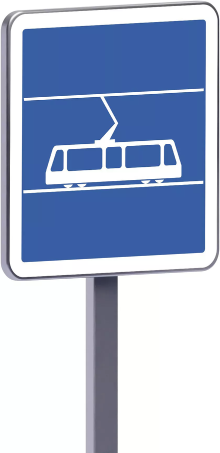 Panneau permanent C7 500x500 c2 arrêt tramway TALIAPLAST - 528157