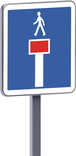 Panneau permanent C13c 700x700 c1 impasse uniquement accessible par les piétons TALIAPLAST - 528211