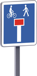Panneau permanent C13d 700x700 c1 impasse uniquement accessible par ls piétons et les cyclistes TALIAPLAST - 528262