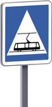 Panneau permanent C20c 700x700 c2 traversée de tranways TALIAPLAST - 528263