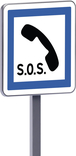 Panneau permanent Ce2a 500x500 c1 poste d'appel d'urgence TALIAPLAST - 528302