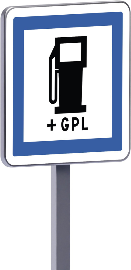 Panneau permanent Ce15c 500x500 c1 poste de distribution de carburant 7 sur 7 et 24 sur 24 gpl TALIAPLAST - 528320