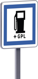 Panneau permanent Ce15c 500x500 c1 poste de distribution de carburant 7 sur 7 et 24 sur 24 gpl TALIAPLAST - 528320