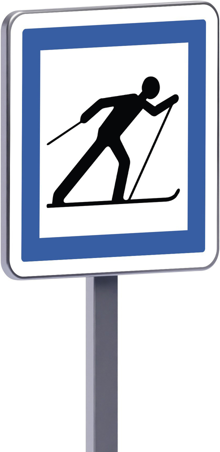 Panneau permanent Ce6b 500x500 c2 point de depart d un circuit de ski de fond TALIAPLAST - 528362