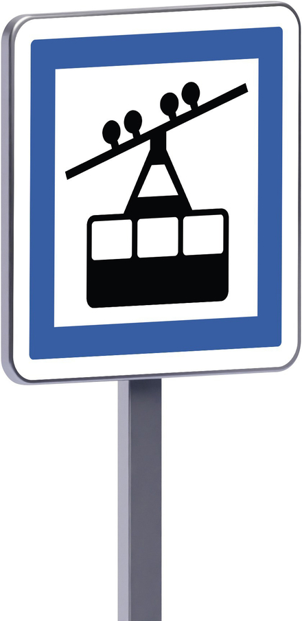 Panneau permanent Ce20a 500x500 c2 gare de téléphérique TALIAPLAST - 528379