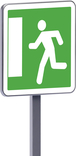 Panneau permanent Ce30b 500x500 c2 issue de secours vers la gauche TALIAPLAST - 528391