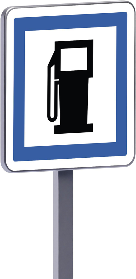 Panneau permanent Ce15a 700x700 c2 poste de distribution de carburant 7 sur 7 et 24 sur27 TALIAPLAST - 528469