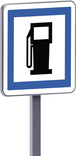 Panneau permanent Ce15a 700x700 c2 poste de distribution de carburant 7 sur 7 et 24 sur27 TALIAPLAST - 528469