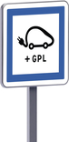 Panneau permanent Ce15j 700x700 c2 poste de recharge de véhicules élect. gpl 7sur7 et 24sur24 TALIAPLAST - 528474