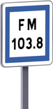 Panneau permanent Ce22 700x700 c2 fréquence radio dédiée circul. routière et l'état des routes TALIAPLAST - 528482