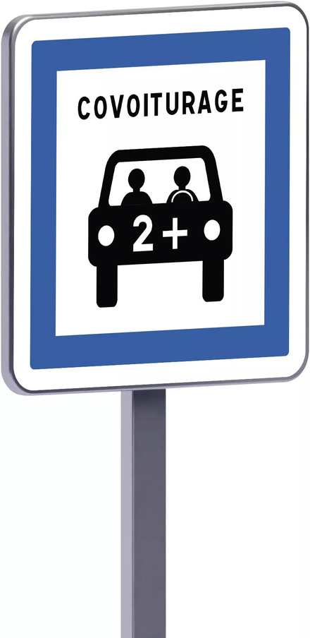 Panneau permanent Ce52 700x700 c2 panneaux signalant une aire ou parking covoiturage TALIAPLAST - 528494