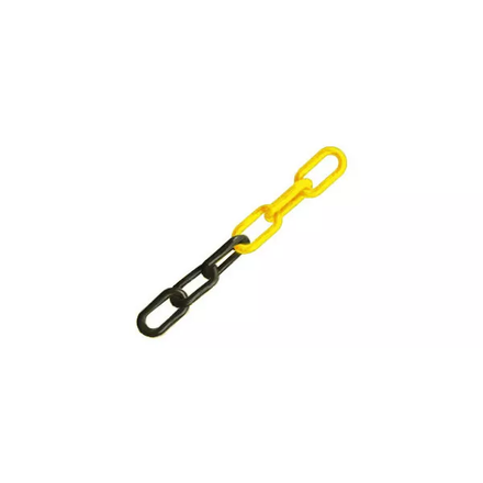 CHAINE PLASTIQUE BICOLORE TALIAPLAST NOIR ET JAUNE NØ8 (SAC DE 25M) - 530111