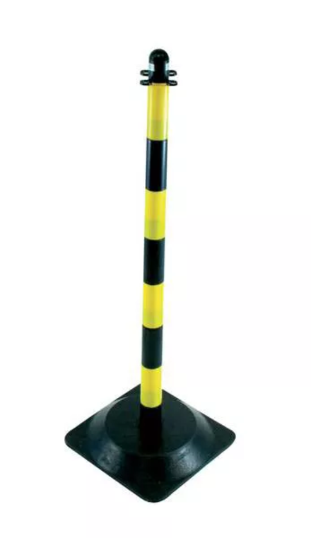 POTEAU DE SUPPORT (H90CM) LEST (2,800KG) JAUNE/NOIR TALIAPLAST - 530302