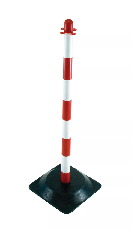 Poteau de support 90cm avec lest 1,5kg rouge/blanc TALIAPLAST - 530305