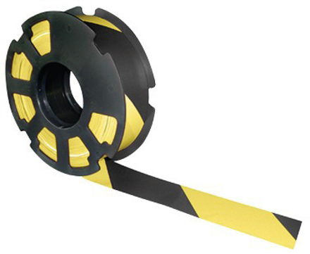 Ruban 'rubaplast' noir jaune 500mx50mm TALIAPLAST - 540511