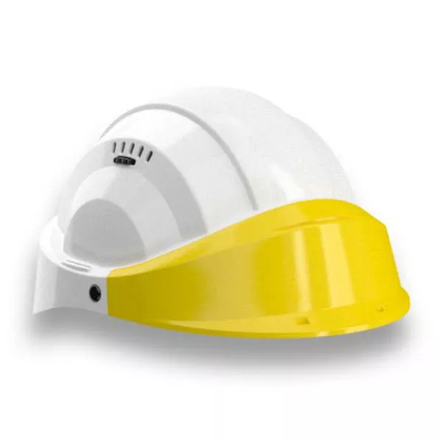 CASQUE 'ORIZON' BLANC VISIERE JAUNE TALIAPLAST - 563512