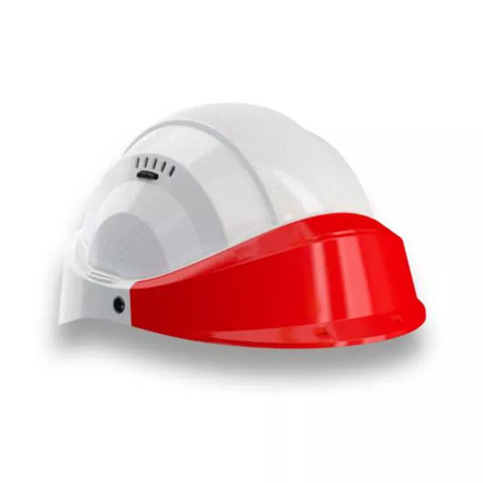 CASQUE 'ORIZON' BLANC VISIERE ROUGE TALIAPLAST - 563516