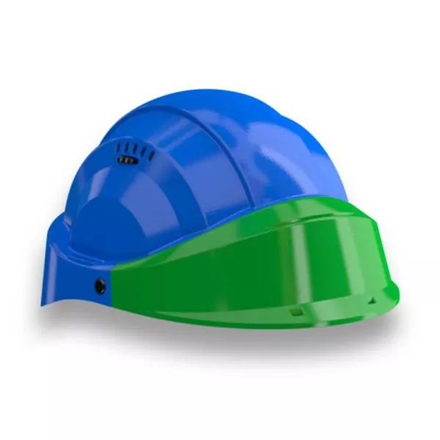 CASQUE 'ORIZON' BLEU VISIERE VERTE TALIAPLAST - 563543