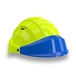CASQUE 'ORIZON' FLUO JAUNE VISIERE BLEUE TALIAPLAST - 563574