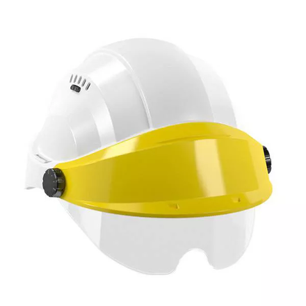 CASQUE 'ORIZON' BLANC VISIERE JAUNE AVEC LUNETTE TALIAPLAST - 563712