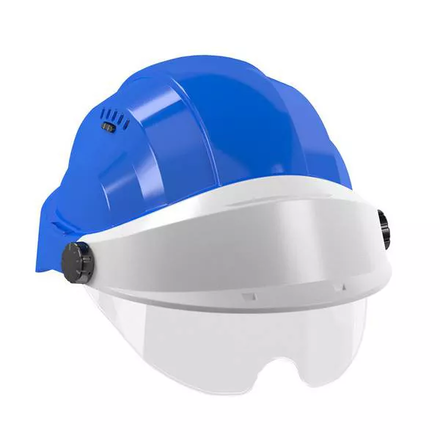 CASQUE 'ORIZON' BLEU VISIERE GRISE AVEC LUNETTE TALIAPLAST - 563748