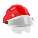 CASQUE 'ORIZON' ROUGE VISIERE GRISE AVEC LUNETTE TALIAPLAST - 563768