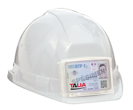 CASQUE OCEANIC BLANC RB40 AVEC PORTE BADGE TALIAPLAST - 564471