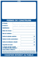 Panneau Permis de construire grand modèle 800 x 1200 mm - TALIAPLAST - 570101