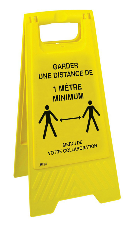 SIGNALETIQUE DIVERSE Chevalet respecter consignes + 1m entre chaque personne TALIAPLAST - 620059