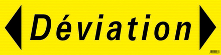 PANNEAU 'DEVIATION' 800X200mm (PP ALVEOLAIRE) TALIAPLAST - 620081
