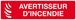 AVERTISSEUR D' INCENDIE 200x52mm TALIAPLAST - 620115